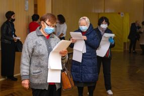 Polling station in Kherson