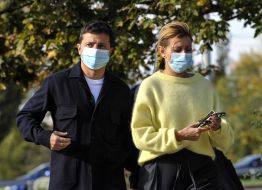 Volodymyr Zelenskyy with his wife Elena
