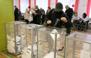 Polling station in Lviv