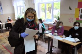 Polling station in Lviv