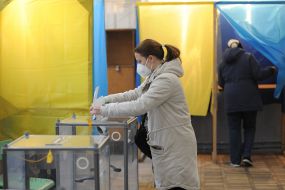 Polling station in Lviv