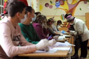 Polling station in Lviv