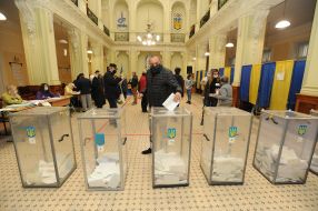 Polling station in Lviv