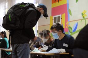 Polling station in Lviv
