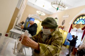 Polling station in Lviv