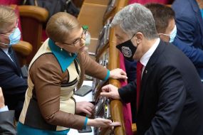 Yuliya Tymoshenko and Petro Poroshenko