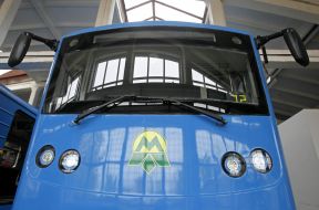 Поезд на территории депо "Оболонь" Киевского метрополитена