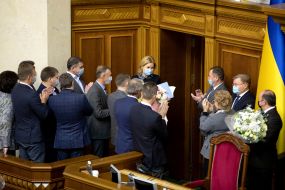 People's deputies congratulate Olena Kondratyuk