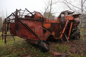 Remains of the combine