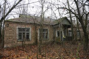 Abandoned apartment building
