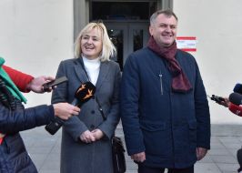 Oleg Sinyutka with his wife Natalia