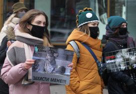 Action for the World Fur-Free Day in Kyiv
