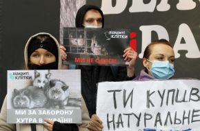 Action for the World Fur-Free Day in Kyiv