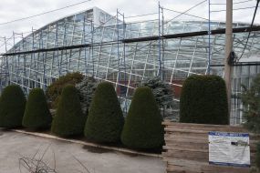 Construction of a greenhouse in the botanical garden of Zaporozhye