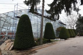 Construction of a greenhouse in the botanical garden of Zaporozhye