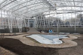 Construction of a greenhouse in the botanical garden of Zaporozhye