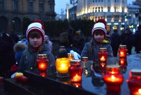 Ceremony commemorating the victims of the Holodomor in Lviv