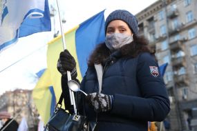 Participant of the rally of investors of the bank "Arcade"