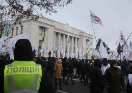 Action "Tax Maidan" near the Verkhovna Rada