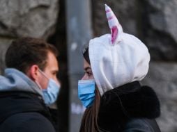Girl in a white hat with bunny ears