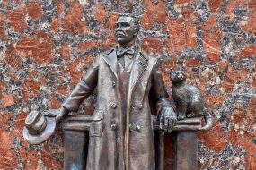 Bronze mini-sculpture of Mikhail Bulgakov