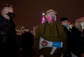 Акция протеста против министра Сергея Шкарлета