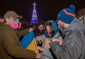 Акция протеста против министра Сергея Шкарлета