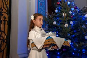 Girl during the Christmas Mass