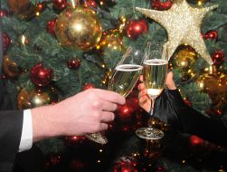 Glasses with champagne