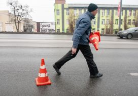 Traffic restrictions before the installation of a video surveillance camera on traffic in Kharkiv