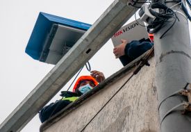 Installation of a video surveillance camera in Kharkiv