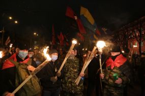 Torchlight procession on the occasion of Stepan Bandera's birthday in Kyiv