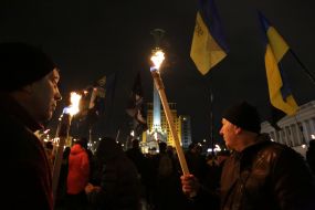 Torchlight procession on the occasion of Stepan Bandera's birthday in Kyiv