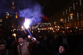 Torchlight procession on the occasion of Stepan Bandera's birthday in Kyiv