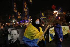 Torchlight procession on the occasion of Stepan Bandera's birthday in Kyiv