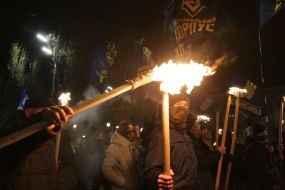 Torchlight procession on the occasion of Stepan Bandera's birthday in Kyiv
