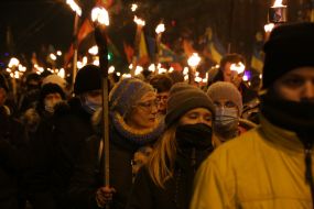 Torchlight procession on the occasion of Stepan Bandera's birthday in Kyiv