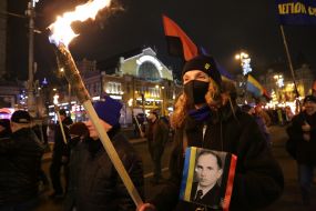 Torchlight procession on the occasion of Stepan Bandera's birthday in Kyiv