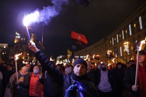 Torchlight procession on the occasion of Stepan Bandera's birthday in Kyiv