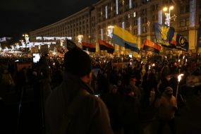 Torchlight procession on the occasion of Stepan Bandera's birthday in Kyiv