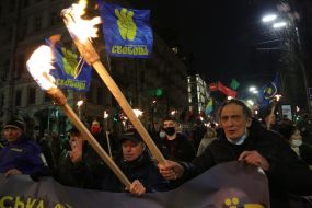 Torchlight procession on the occasion of Stepan Bandera's birthday in Kyiv