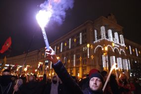 Torchlight procession on the occasion of Stepan Bandera's birthday in Kyiv