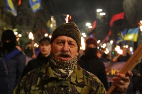 Torchlight procession on the occasion of Stepan Bandera's birthday in Kyiv