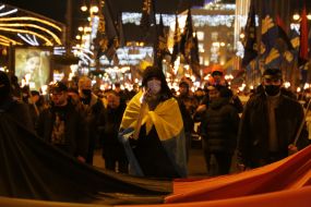 Torchlight procession on the occasion of Stepan Bandera's birthday in Kyiv