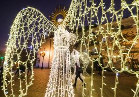 Festive town near the Office of the President of Ukraine on Bankova