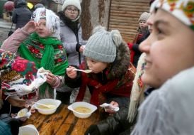 Children during Christmas celebration