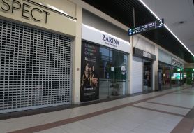 Closed shops in the shopping center "Globus"