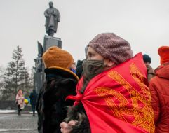 Participants of the event on the occasion of the Day of Unity of Ukraine