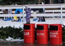 Waste separation bins