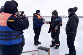 Rescuers and fishermen